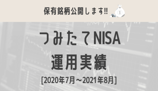 【つみたてNISA】運用実績をブログで公開！(2020年7月〜2021年8月)